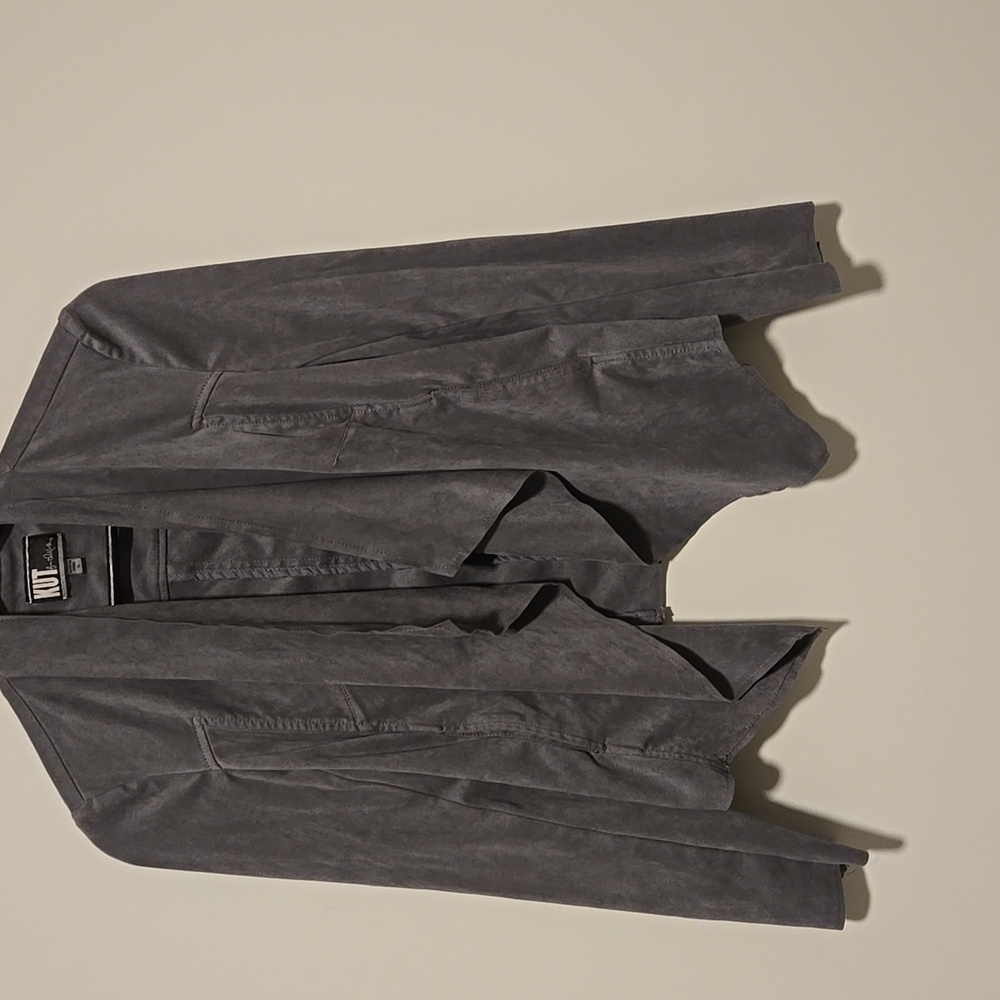Kut from the Kloth Grey Blazer Draped Front